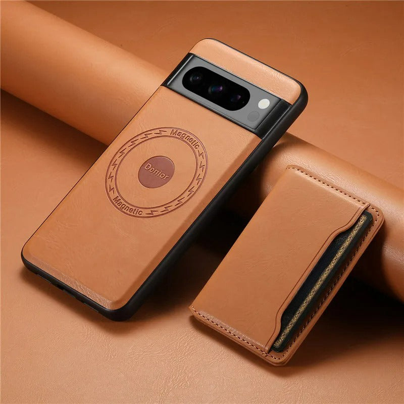 Leather Magnetic Wireless charging Wallet Phone Case