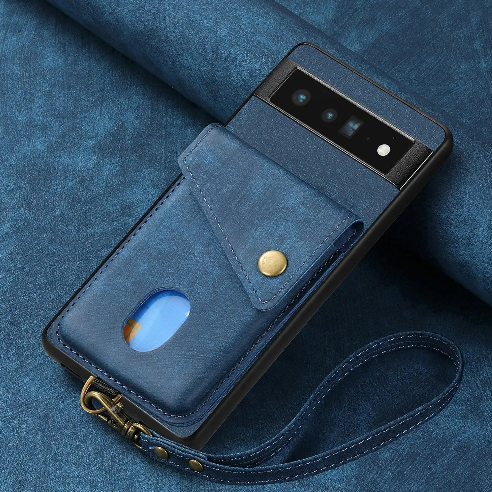 Leather Magnetic Lanyard Card Slot Phone Case