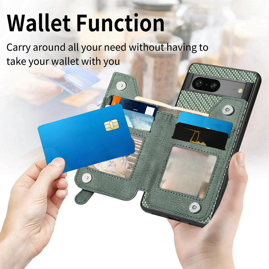 Leather Zipper Wallet Phone Case