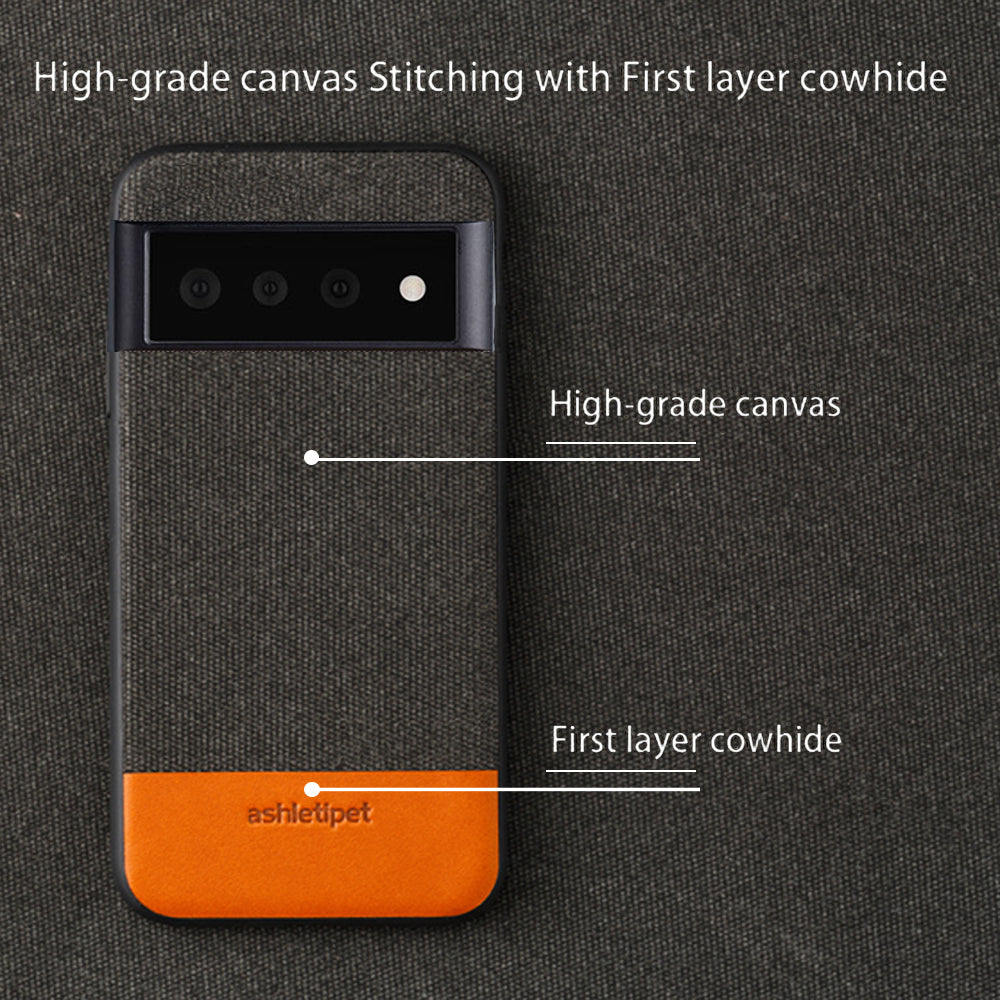 Canvas Leather Magnetic Phone Case