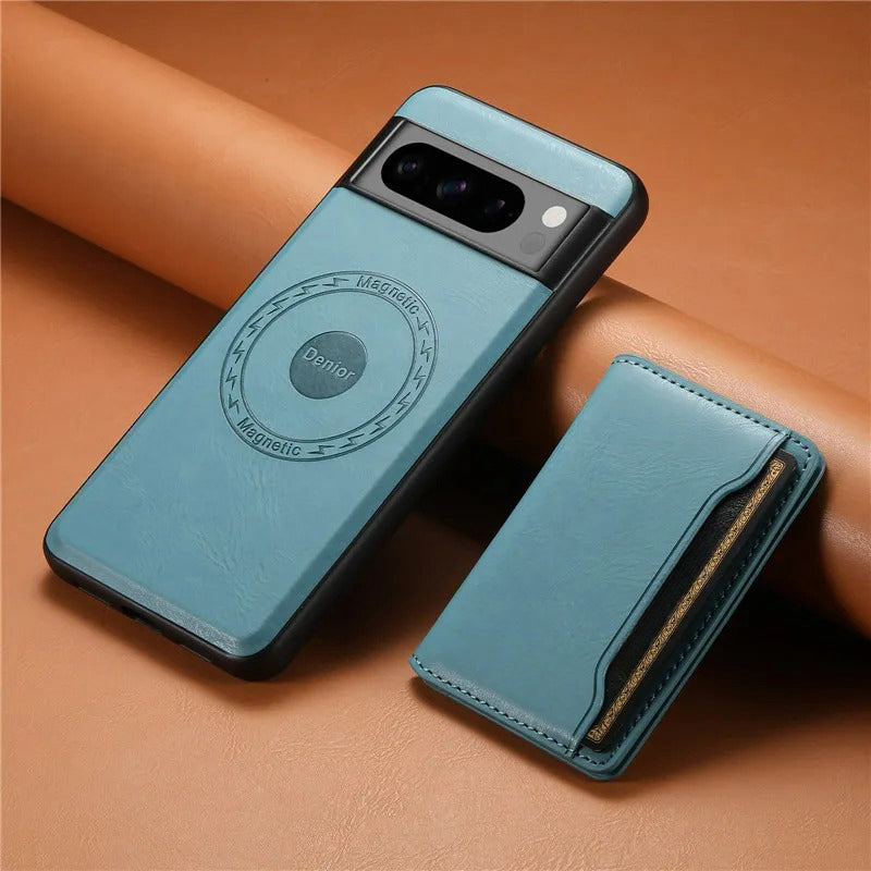 Leather Magnetic Wireless charging Wallet Phone Case