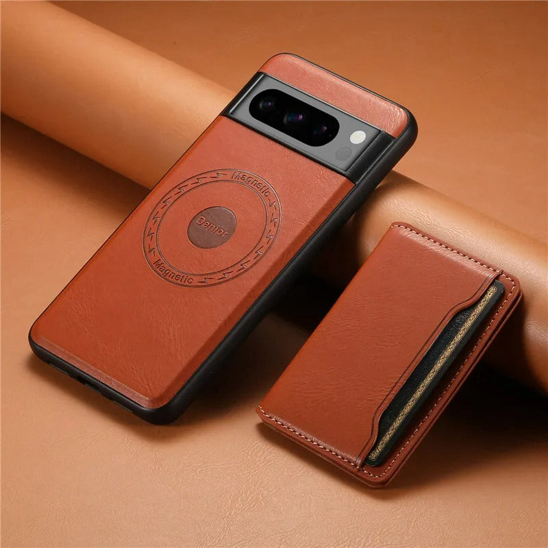 Leather Magnetic Wireless charging Wallet Phone Case