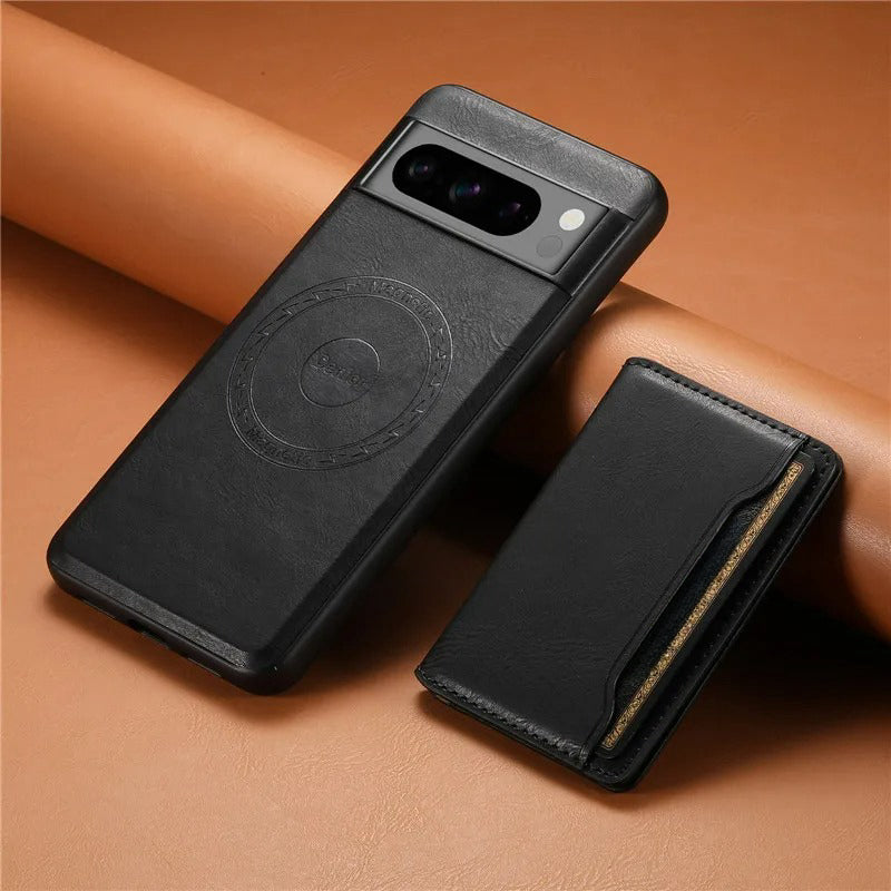 Leather Magnetic Wireless charging Wallet Phone Case